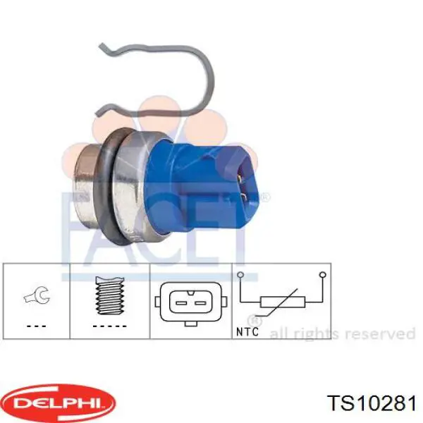 TS10281 Delphi датчик температуры охлаждающей жидкости