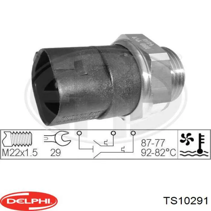 Датчик включения вентилятора радиатора TS10291 Delphi