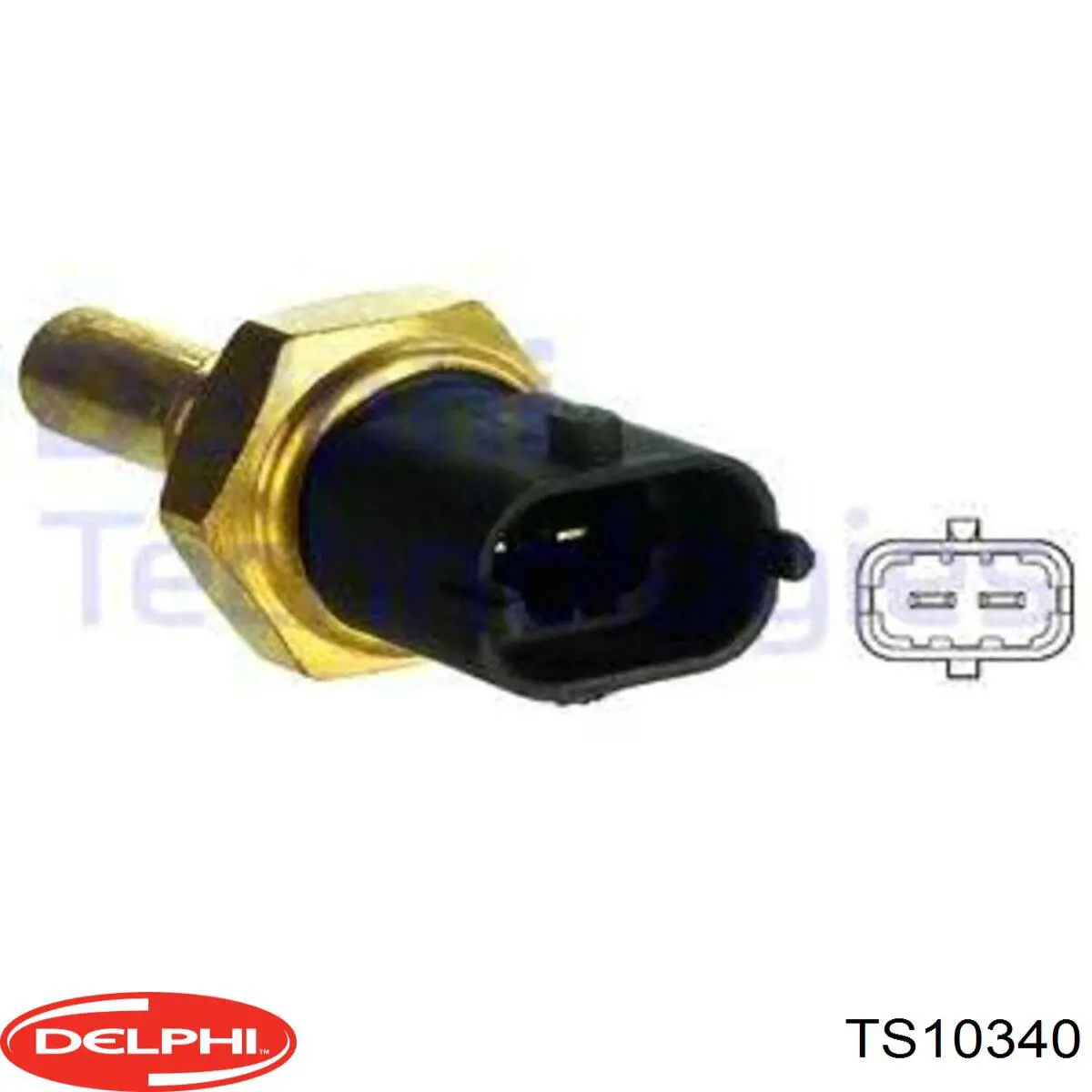 TS10340 Delphi sensor de temperatura do fluido de esfriamento