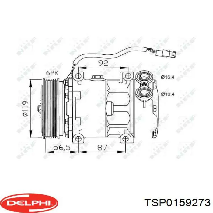 Купить TSP0159273 Delphi Компрессор климатической установки