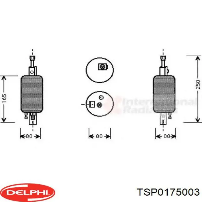 Осушитель кондиционера Delphi TSP0175003 цена, от 22.84 USD