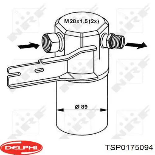 Осушитель кондиционера TSP0175094 Delphi