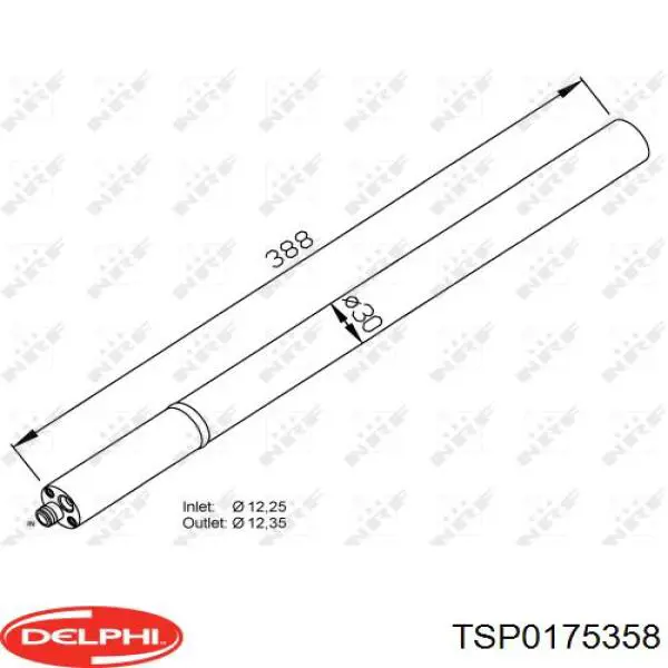 TSP0175358 Delphi осушитель кондиционера