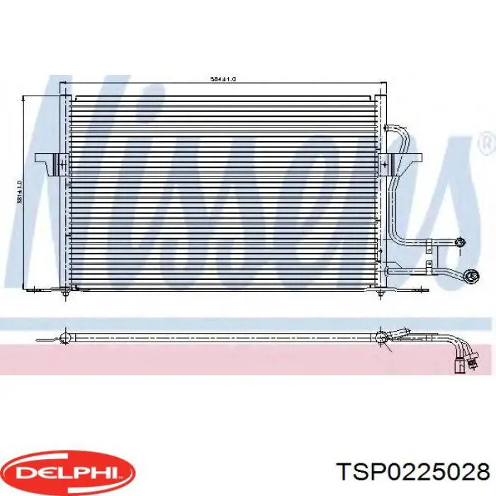 Радиатор кондиционера TSP0225028 Delphi