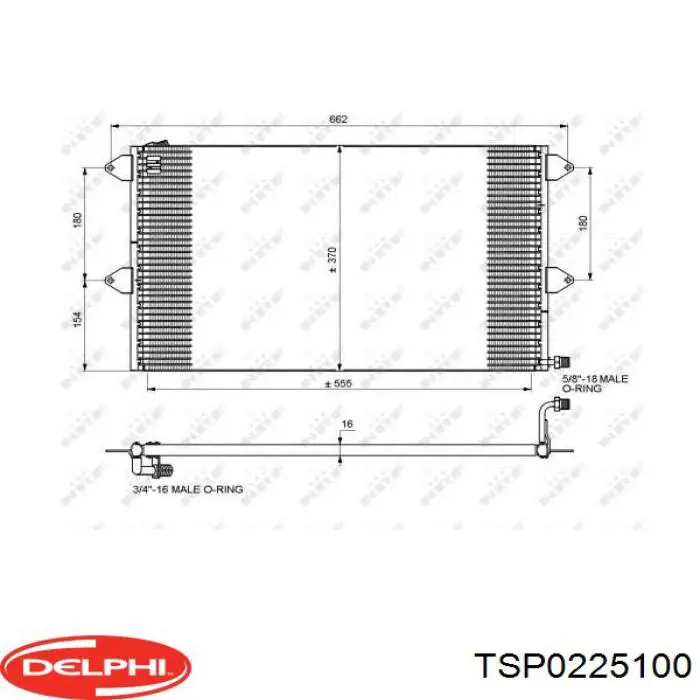 Радиатор кондиционера Delphi TSP0225100
