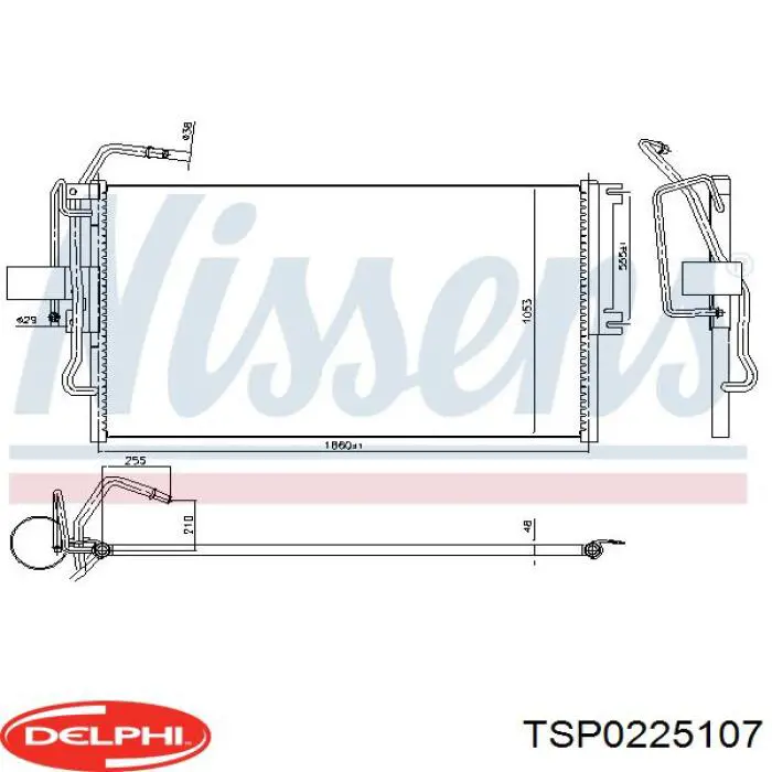 TSP0225107 Delphi радиатор кондиционера