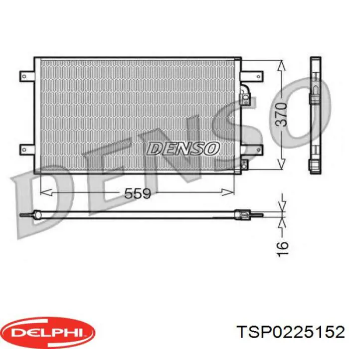 Купить TSP0225152 Delphi Радиатор системы охлаждения кондиционера