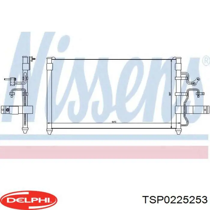 TSP0225253 Delphi радиатор кондиционера