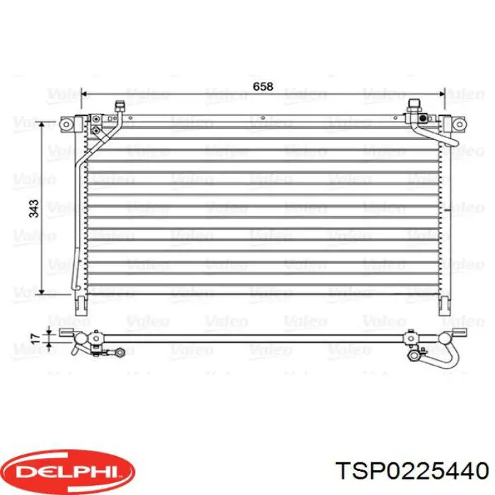 TSP0225440 Delphi радиатор кондиционера