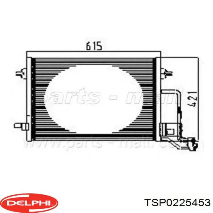 Купить TSP0225453 Delphi Радиатор системы охлаждения кондиционера