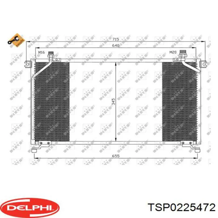 Радиатор кондиционера TSP0225472 Delphi