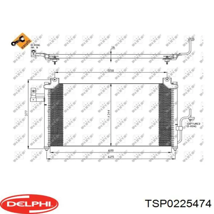 Купить TSP0225474 Delphi Радиатор системы охлаждения кондиционера
