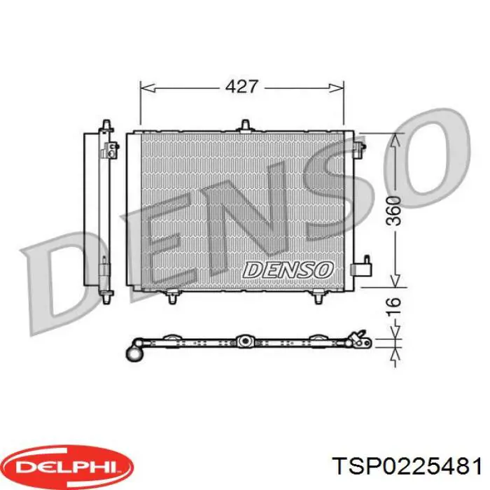 TSP0225481 Delphi радиатор кондиционера