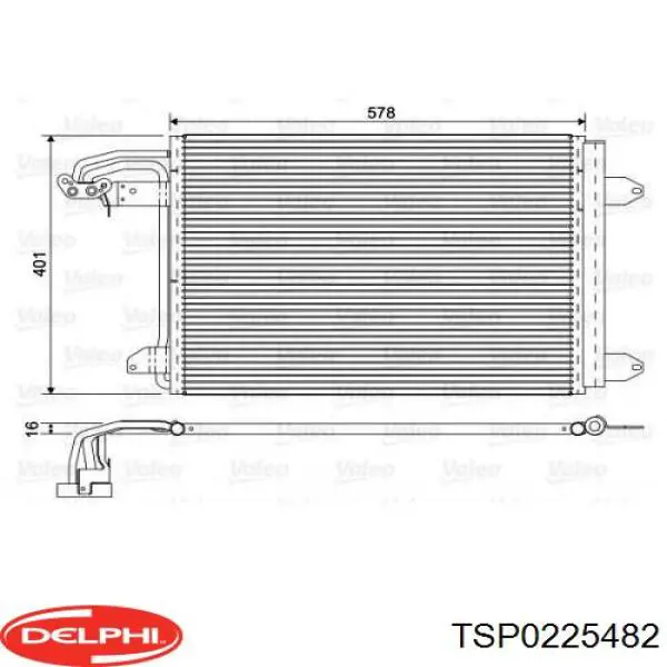 Конденсатор кондиционера Delphi TSP0225482 цена, от 60.53 USD