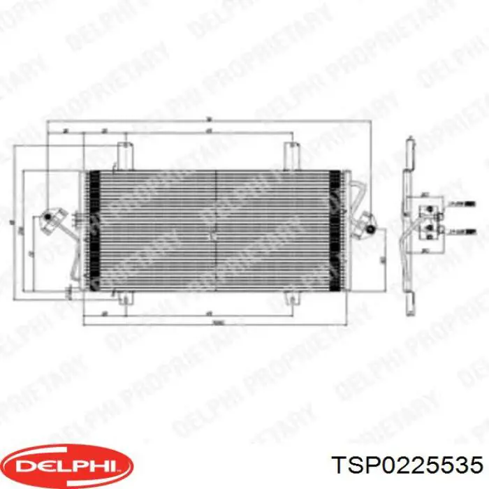 TSP0225535 Delphi радиатор кондиционера