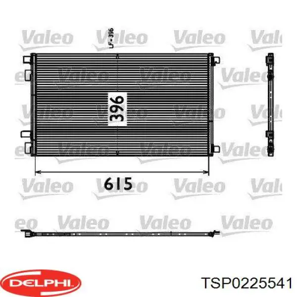 Конденсатор кондиционера Delphi TSP0225541 цена, от 60.85 USD