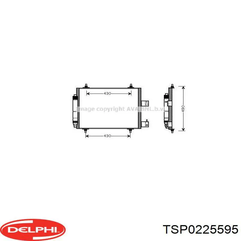 Купить TSP0225595 Delphi Радиатор системы охлаждения кондиционера