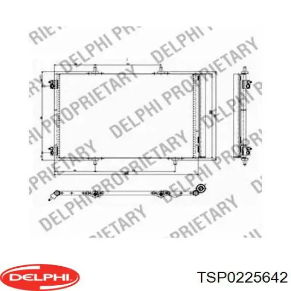 TSP0225642 Delphi радиатор кондиционера