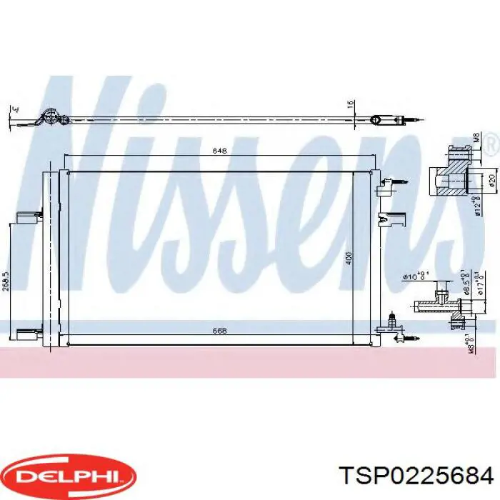 TSP0225684 Delphi радиатор кондиционера