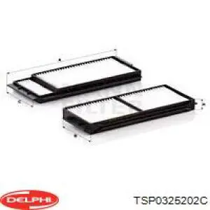 Фильтр воздушный отопителя Delphi TSP0325202C цена, от 8.99 USD