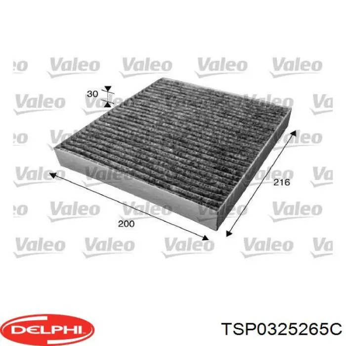 Фильтр воздушный отопителя Delphi TSP0325265C цена, от 6.58 USD