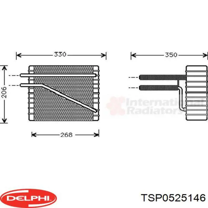 Радиатор отопителя салона TSP0525146 DELPHI