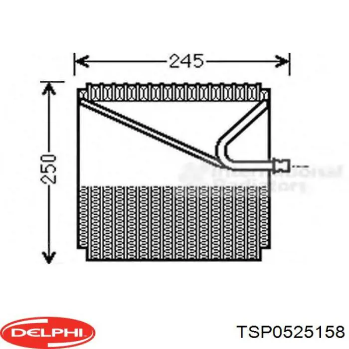 Радиатор отопителя салона TSP0525158 DELPHI