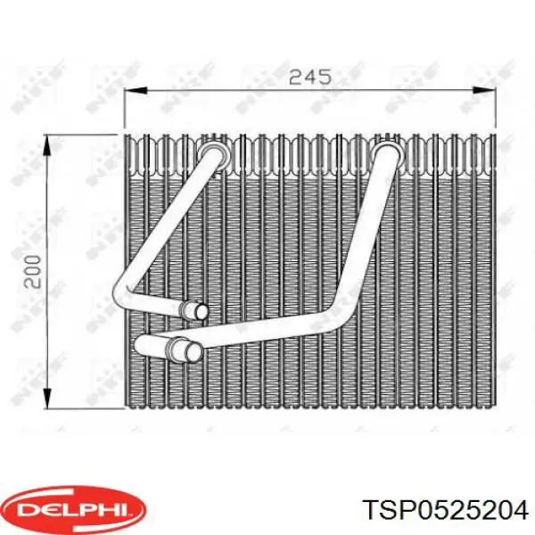 Купить TSP0525204 Delphi Радиатор кондиционера салонный, испаритель