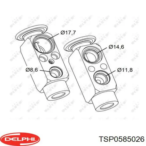 TSP0585026 Delphi Терморегулирующий вентиль кондиционера