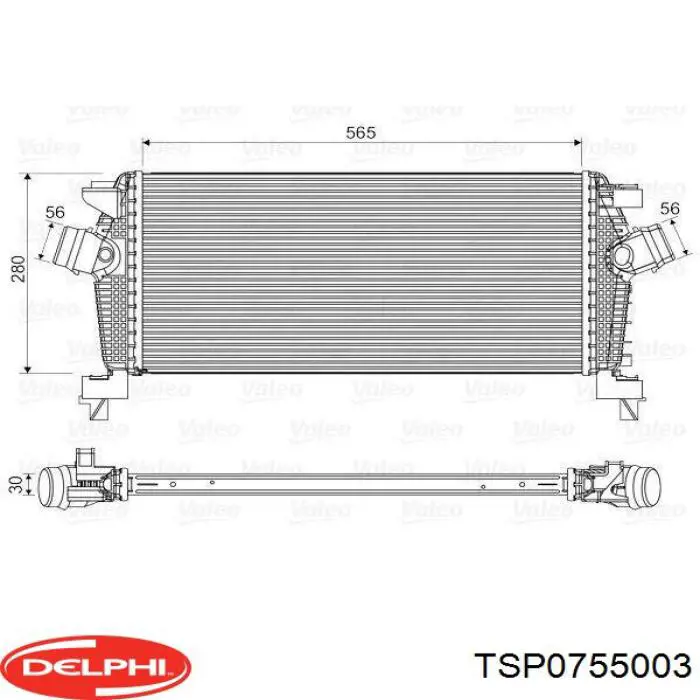 TSP0755003 Delphi интеркулер