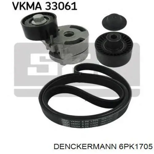 Клиновый ремень Denckermann 6PK1705 цена, от 12.27 USD