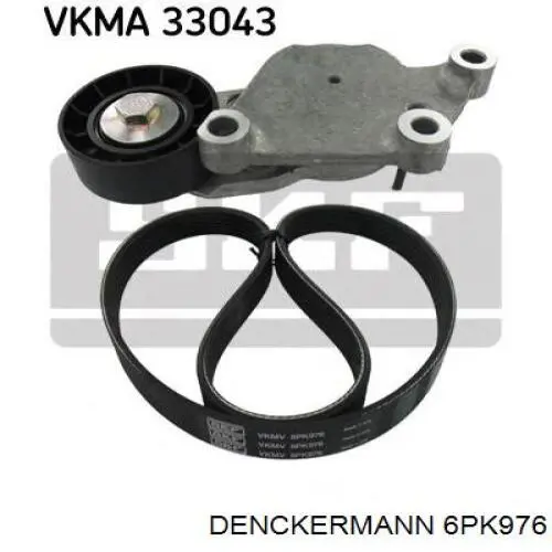 Ремень генератора 6PK976 Denckermann