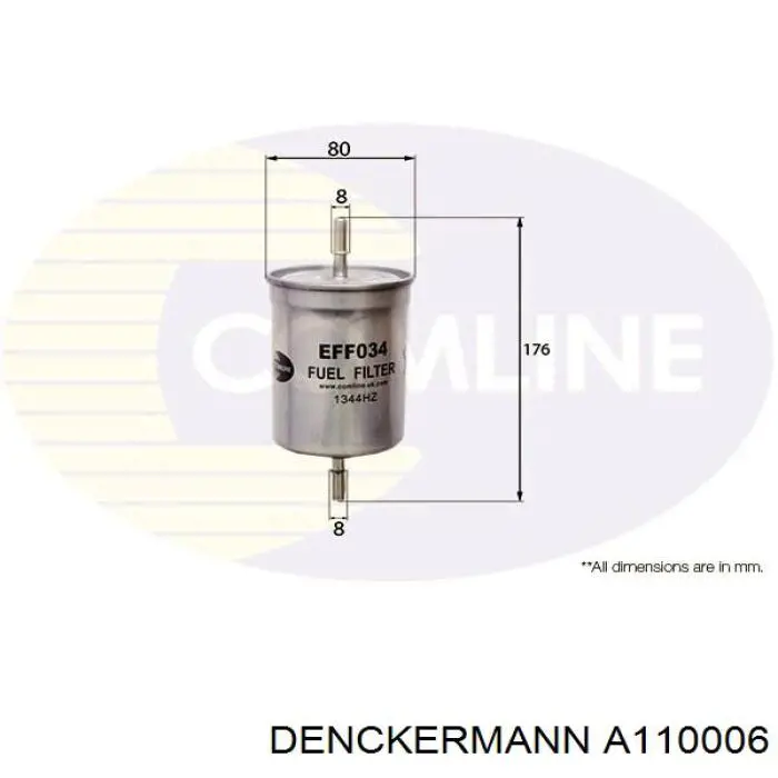 Filtro combustible A110006 Denckermann