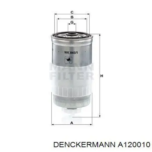 Фильтр топливный Denckermann A120010