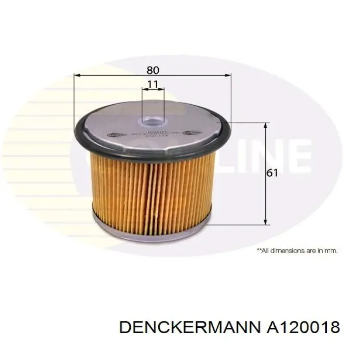 Filtro combustible A120018 Denckermann