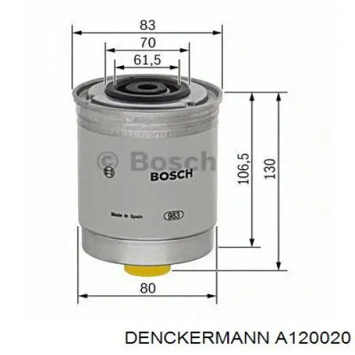 Фильтр топливный Denckermann A120020