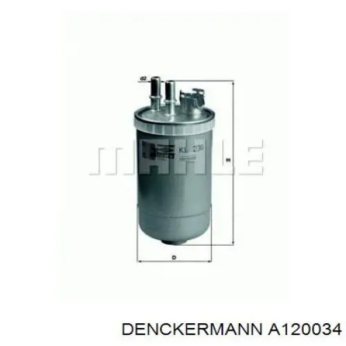 Купить A120034 Denckermann Фильтр-отстойник топлива грубой очистки