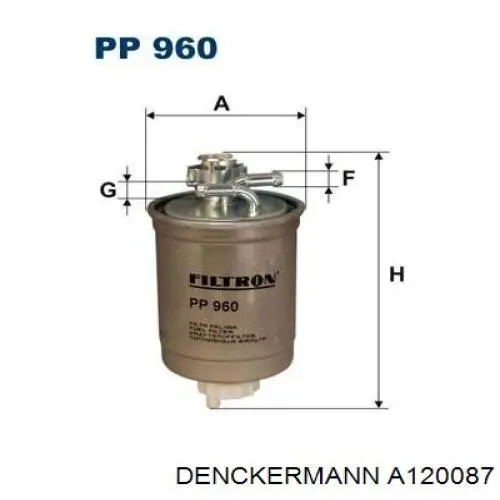 Купить A120087 Denckermann Фильтр-отстойник топлива грубой очистки