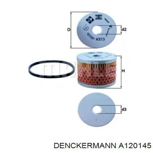 Купить A120145 Denckermann Фильтр-отстойник топлива грубой очистки