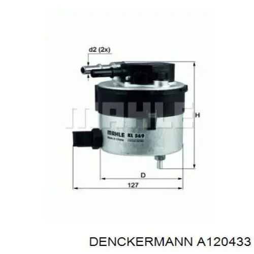 Топливный фильтр A120433 Denckermann