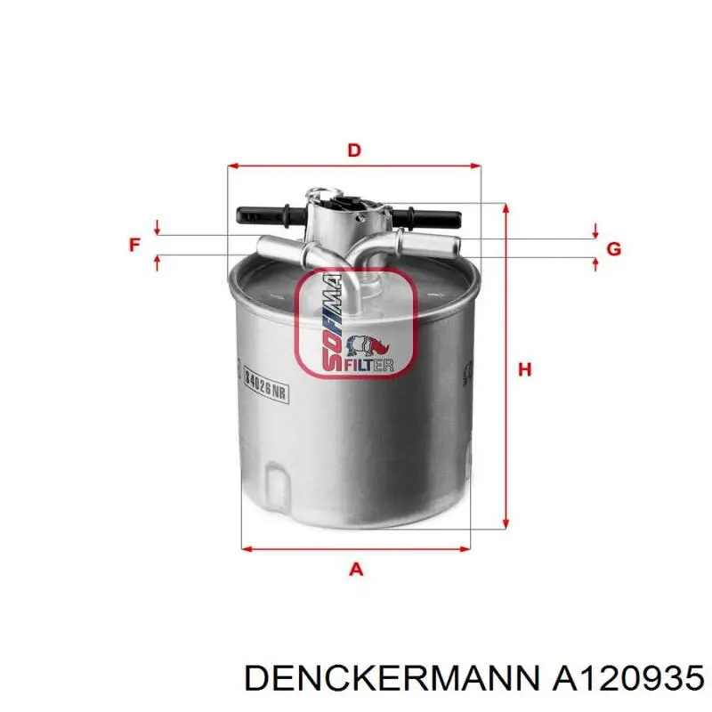 Топливный фильтр A120935 Denckermann