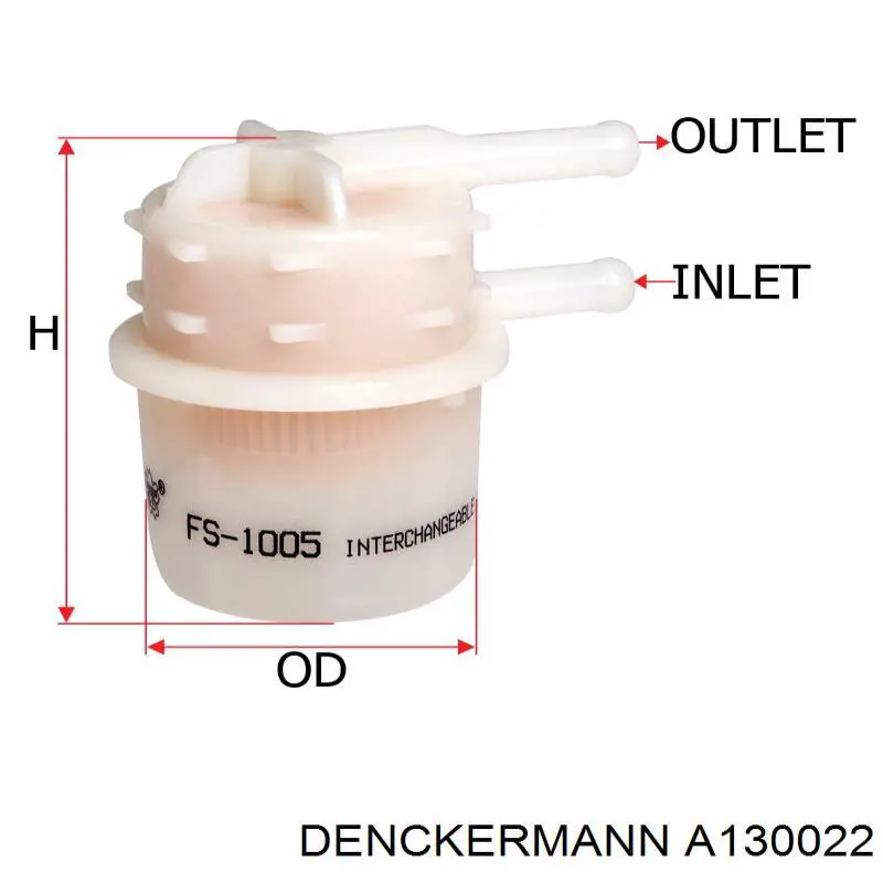 Фильтр тонкой очистки топлива Denckermann A130022 цена, от 2.12 USD