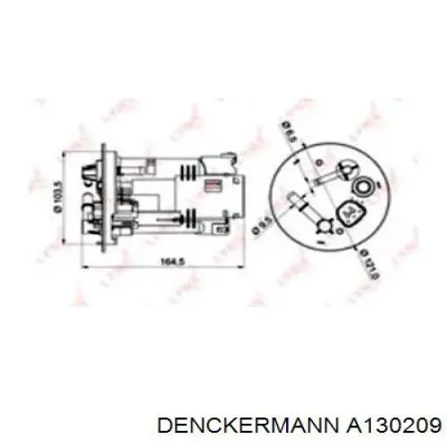 Купить A130209 Denckermann Фильтр-отстойник топлива грубой очистки