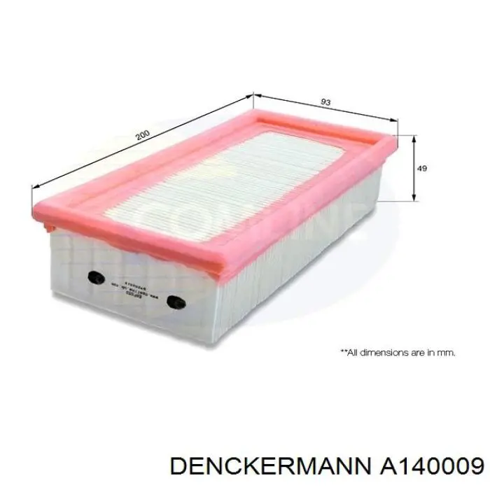 Купить A140009 Denckermann Автомобильный фильтр воздуха