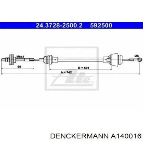 Фильтр воздушный Denckermann A140016