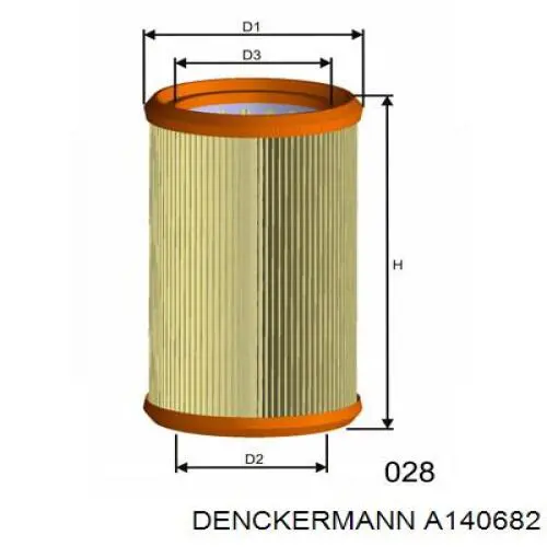 Элемент воздушного фильтра Denckermann A140682 цена, от 6.04 USD