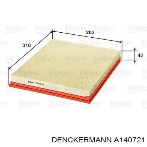 Воздушный фильтр A140721 Denckermann