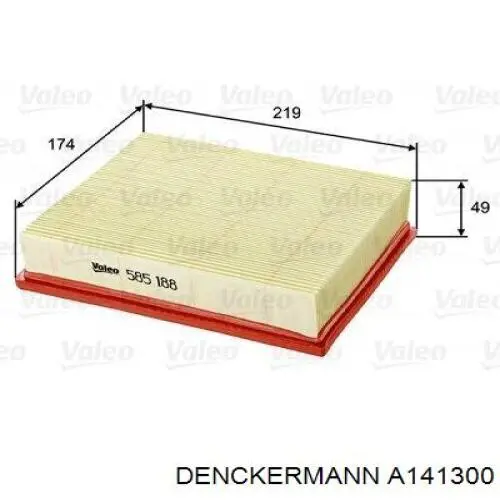 Купить A141300 Denckermann Автомобильный фильтр воздуха