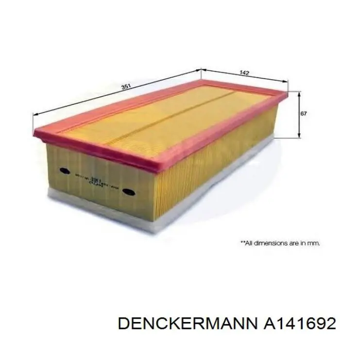 A141692 Denckermann воздушный фильтр