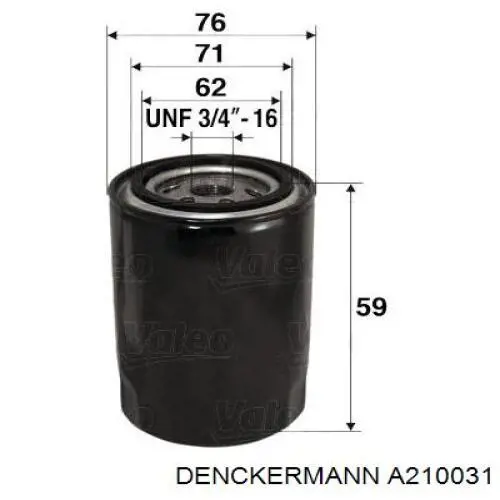 Масляный фильтр A210031 Denckermann